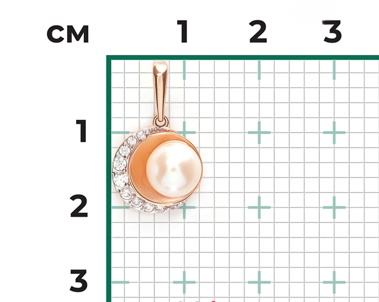 Anhänger mit Perle und Zirkonia Rotgold 585 Art. Nr. 03-3009-00-307-1110-31 P