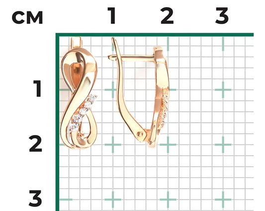 Ohrringe mit Zirkonia Rotgold 585 Art. Nr. 02-5432-00-401-1110 P