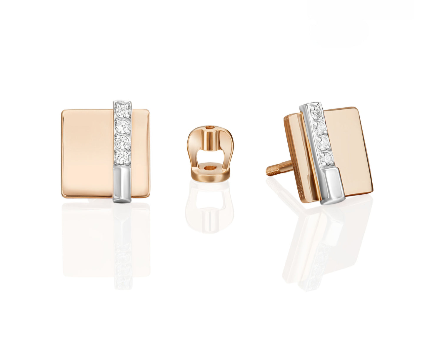 Ohrstecker mit Zirkonia Rotgold 585 Art. Nr. 02-5133-00-401-1111 P