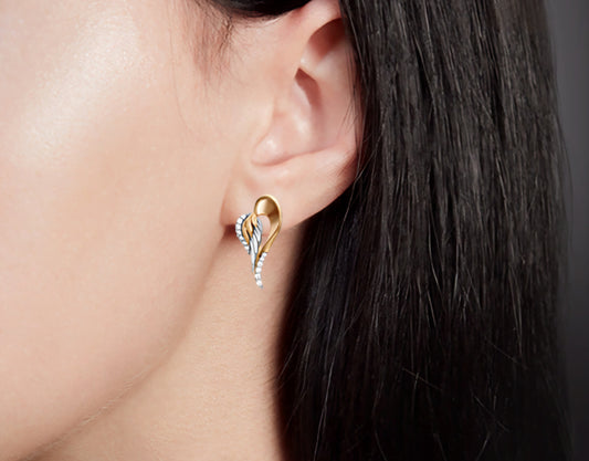 Ohrringe mit Zirkonia Rotgold 585 Art. Nr. 02-4358-00-401-1111-48 P