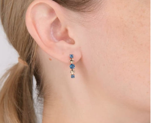 Ohrringe mit London Blue Topas Rotgold 585 Art. Nr. 02-5406-02-201-1110 P