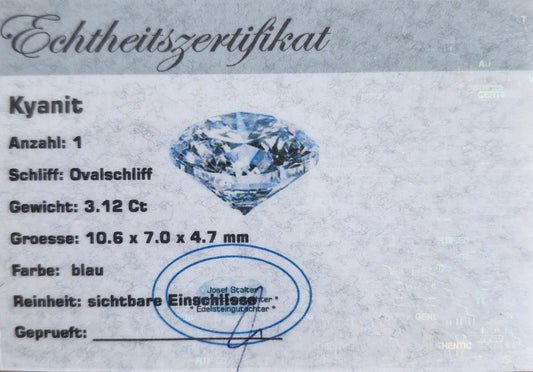 Kyanit 10,6 x x7,0 mm 3,12 Ct