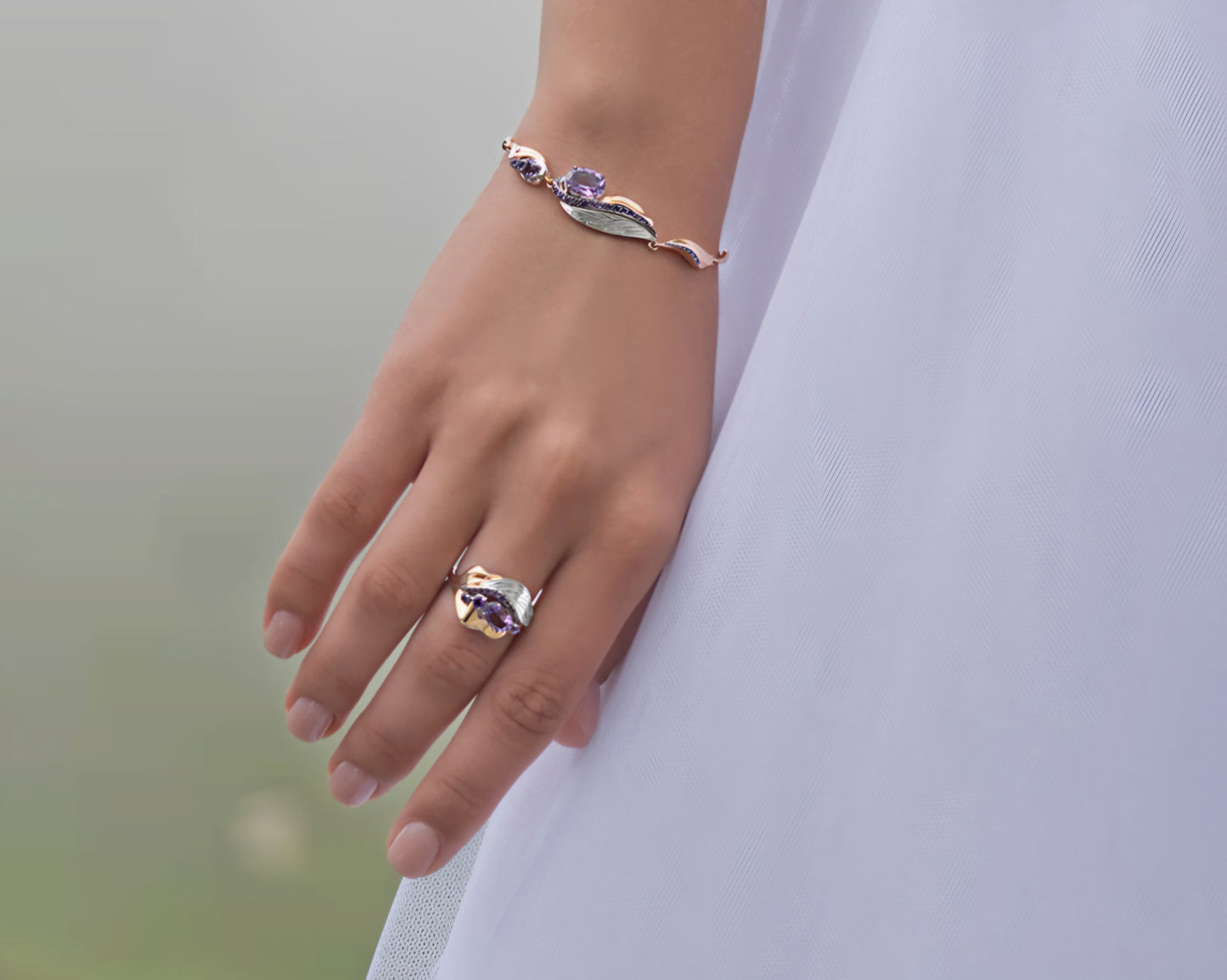 Ring mit Amethyst Rotgold 585 Art. Nr. 01-5707-00-203-1111 P