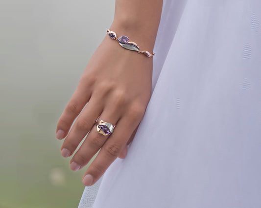 Ring mit Amethyst Rotgold 585 Art. Nr. 01-5707-00-203-1111 P
