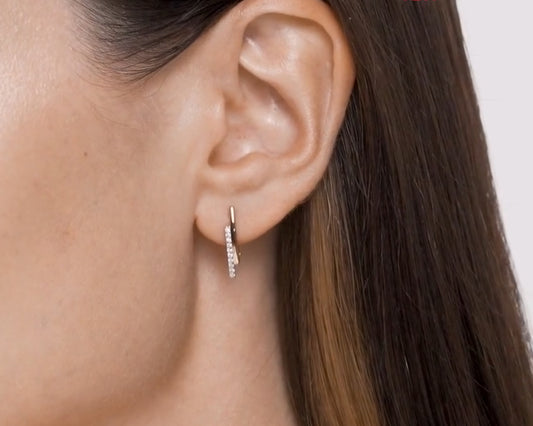 Ohrringe mit Zirkonia Rotgold 585 Art. Nr. 027156