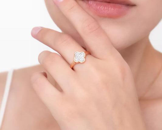 Ring mit Zirkonia Rotgold 585 Art. Nr. 01-5892-00-401-1110 P