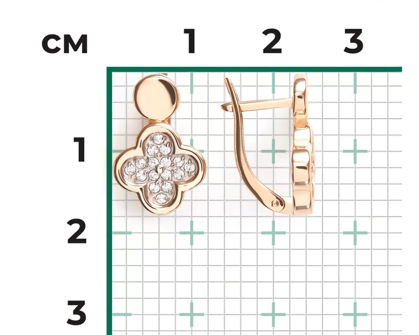 Ohrringe mit Zirkonia Rotgold 585 Art. Nr. 02-5521-00-401-1110 P