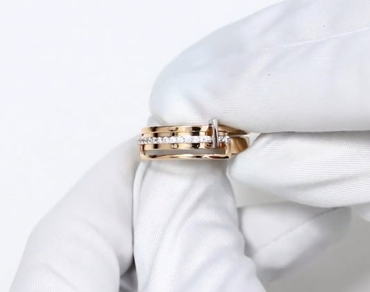 Ring mit Zirkonia Rotgold 585 Art. Nr. 01-5389-00-401-1111-23 P