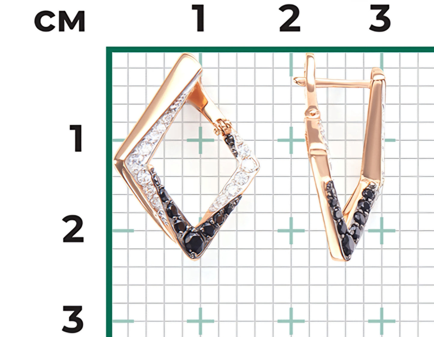 Ohrringe mit Zirkonia Rotgold 585 Art. Nr. 02-4580-00-403-1110-24