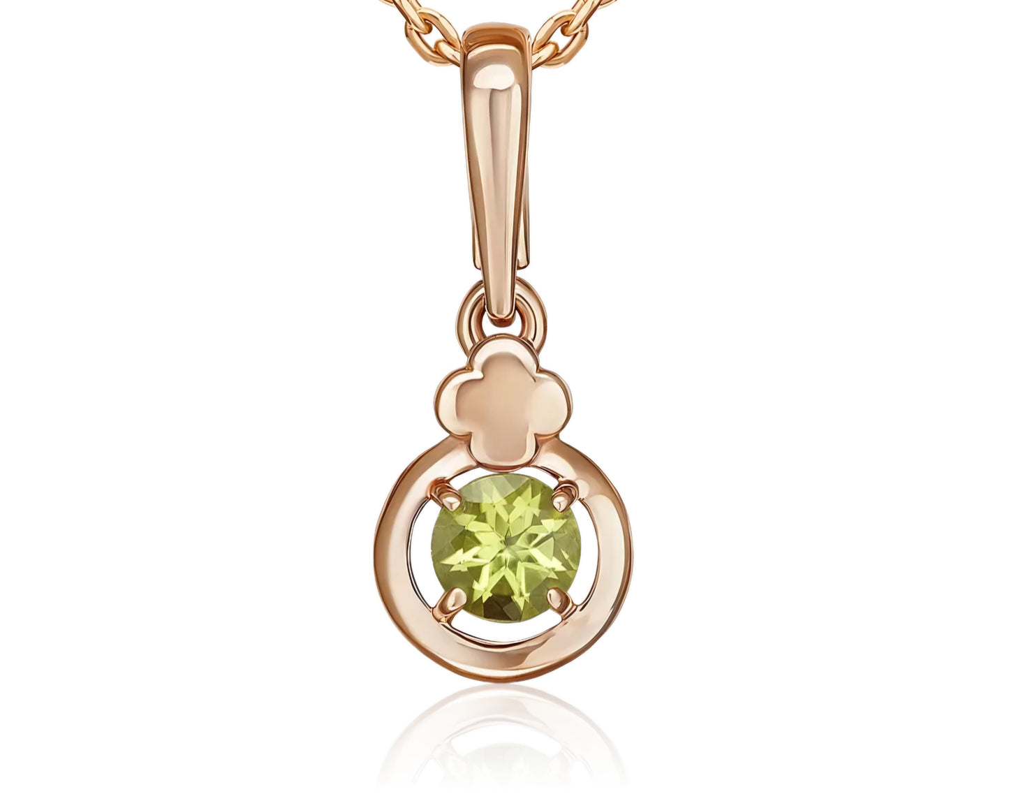 Anhänger mit Chrysolith Rotgold 585 Art. Nr. 03-3572-00-205-1110 P