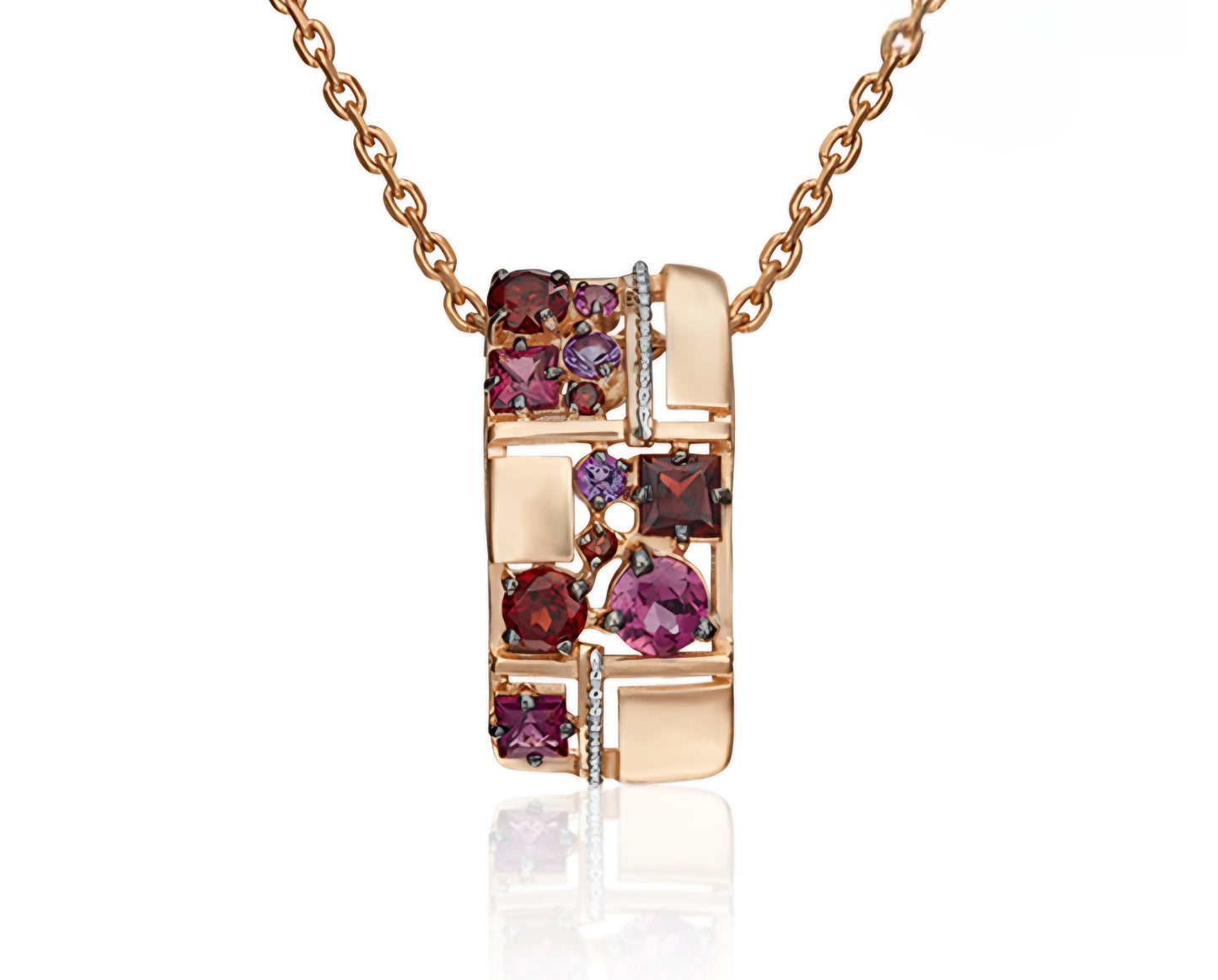 Anhänger mit Amethyst und Granat Art. Nr. 03-3064-00-257-1111-57 P