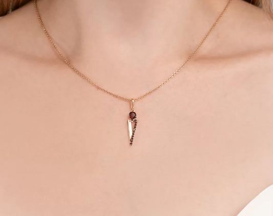 Anhänger mit Granat Rotgold 585 Art. Nr. 03-3568-00-204-1110 P