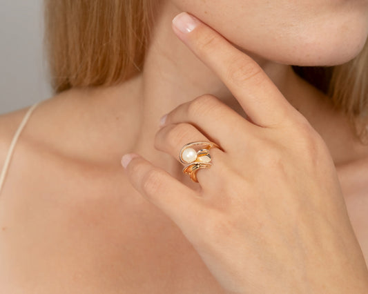 Ring mit Perle Rotgold 585 Art. Nr. 01-5163-00-301-1110-31 P