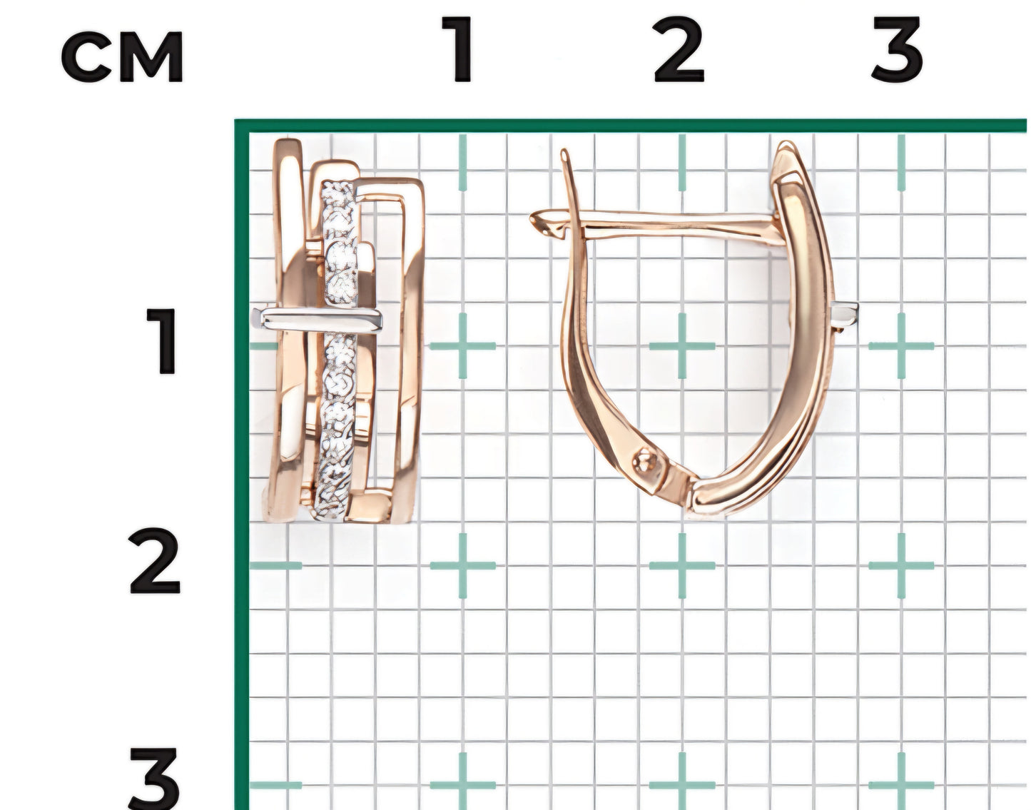 Ohrringe mit Zirkonia Rotgold 585 Art. Nr. 02-4457-00-401-1111-23 P