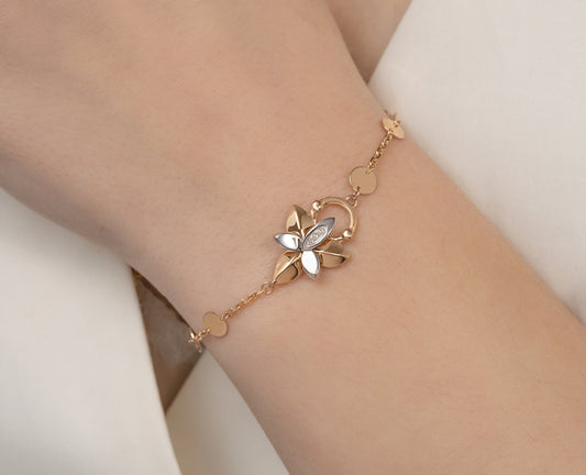 Armband mit Brillant Rotgold 585 Art. Nr. 05-0732-00-1101-1111 P