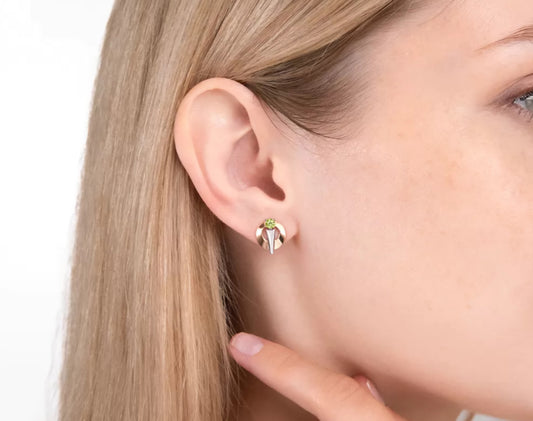 Ohrstecker mit Chrysolith Rotgold 585 Art. Nr. 02-5412-00-205-1110 P