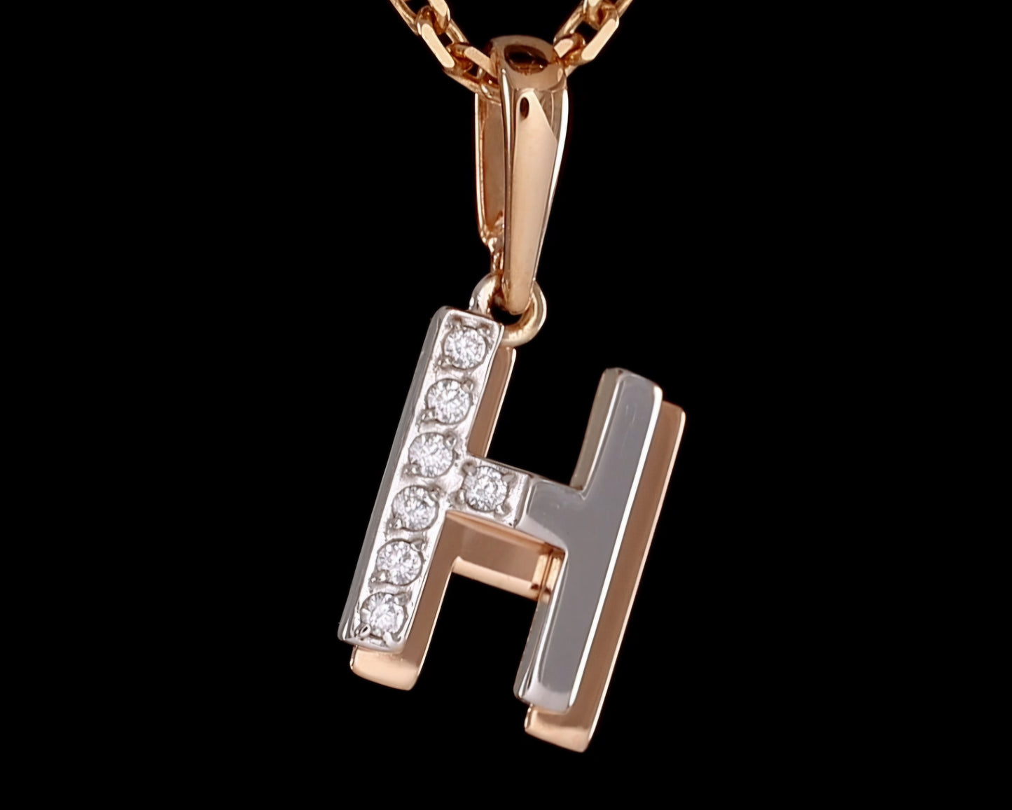 Anhänger mit Zirkonia Russisches Rotgold 585 Art. Nr. 03-3418-H-401-1111 P