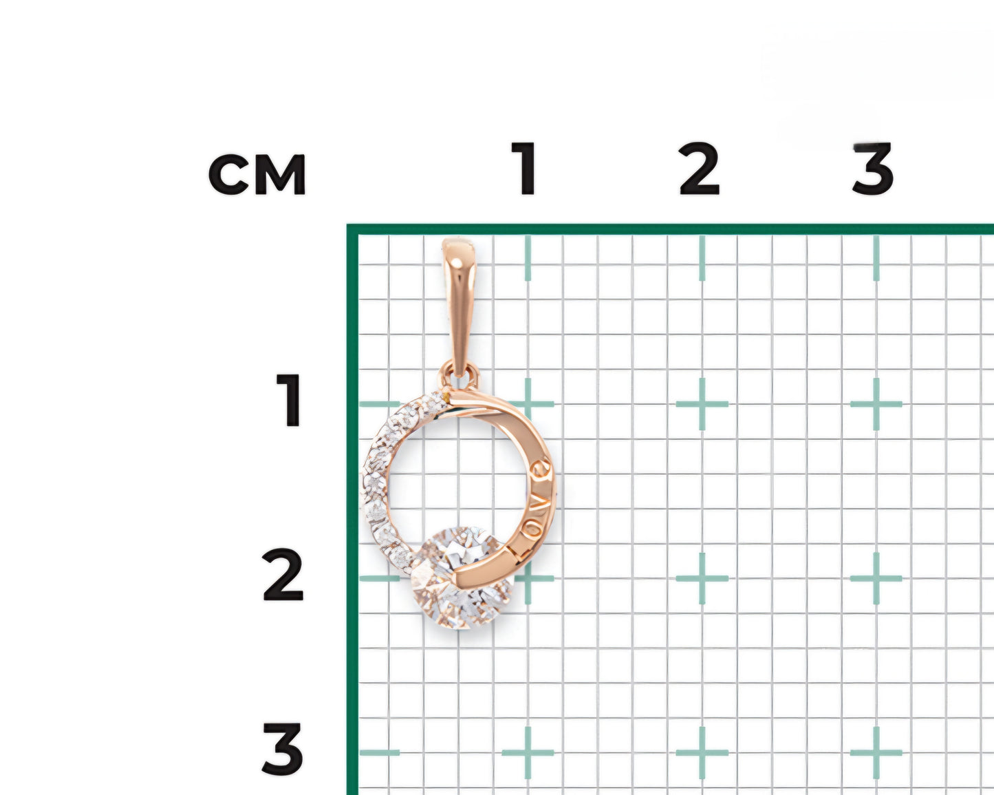 Anhänger mit Zirkonia Rotgold 585 Art. Nr. 03-3057-00-401-1110 P