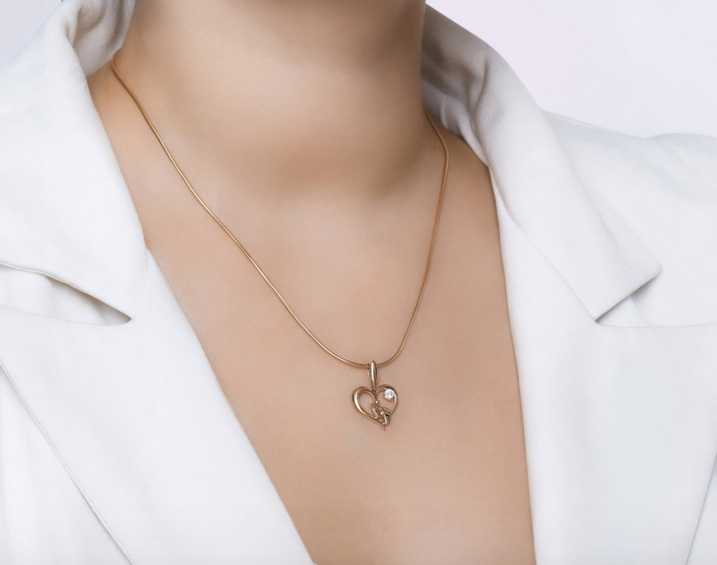 Anhänger mit Zirkonia Russisches Rotgold 585 Art. Nr. 034831