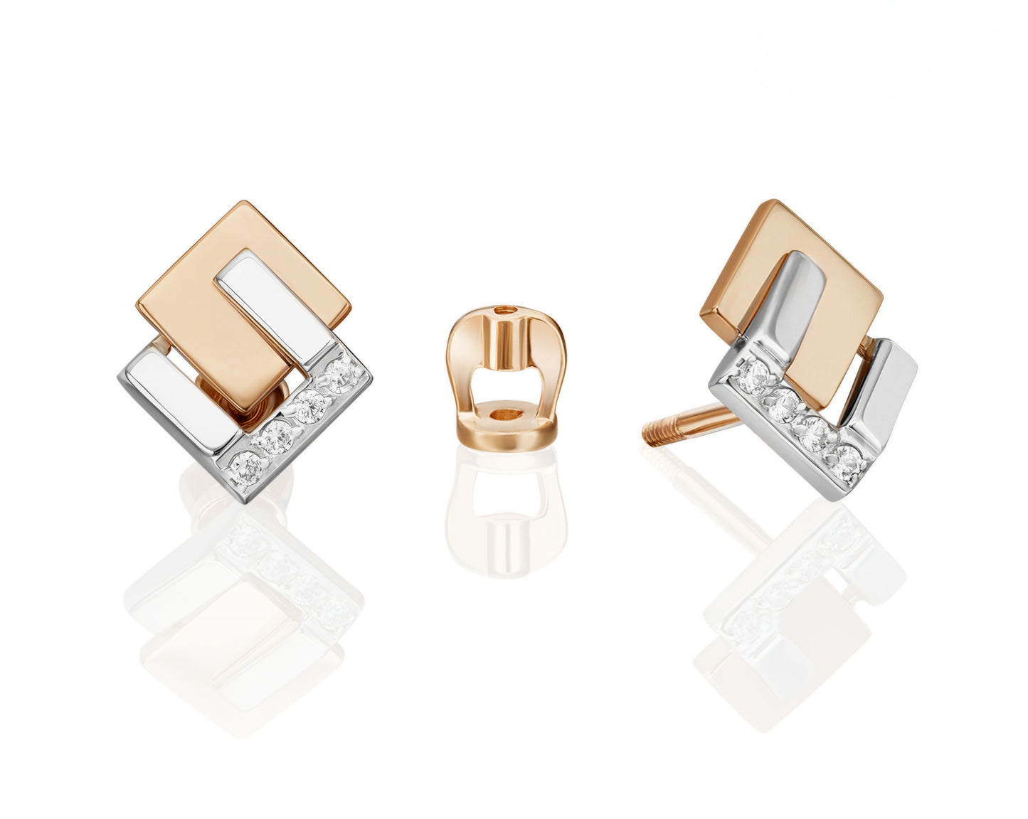 Ohrstecker mit Zirkonia Rotgold 585 Art. Nr. 02-5134-00-401-1111 P