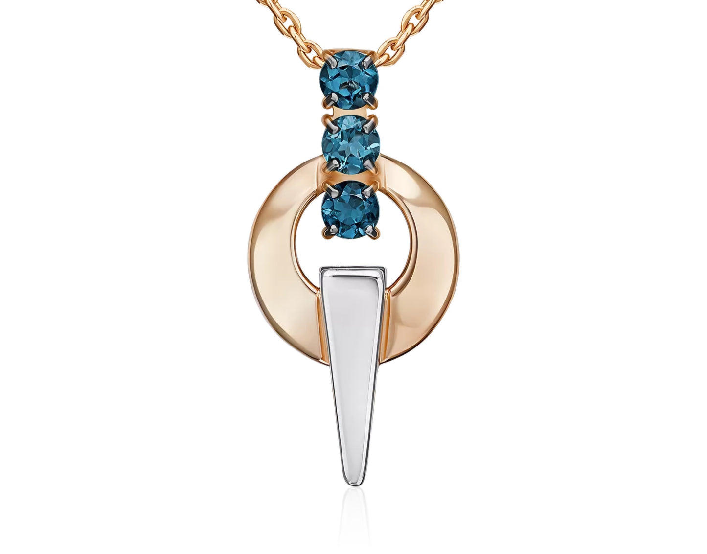 Anhänger mit London Blue Topas Rotgold 585 Art. Nr. 03-3575-01-201-1111 P