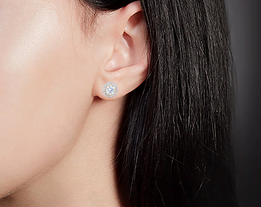 Ohrstecker mit Zirkonia Rotgold 585 Art. Nr. 02-3466-00-501-1110-38 P