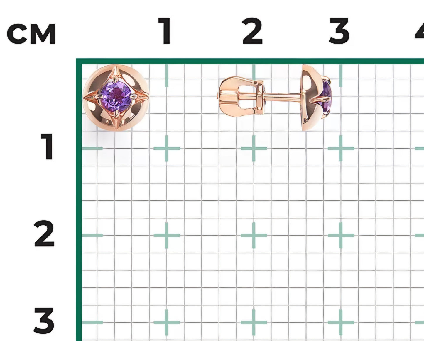Ohrstecker mit Amethyst Rotgold 585 Art. Nr. 02-5389-00-203-1110 P