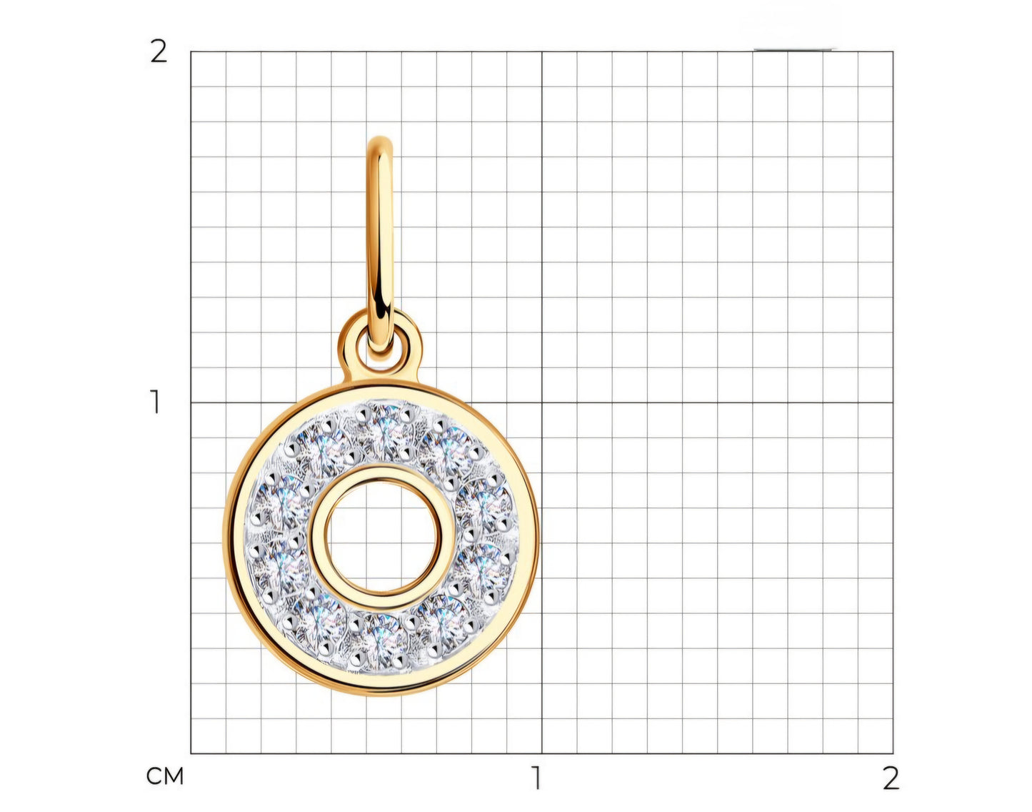 Anhänger mit Zirkonia Russisches Rotgold 585 Art. Nr. 036171