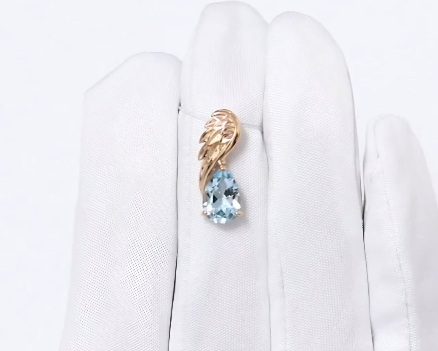 Anhänger mit Sky Blue Topas Russisches Rotgold 585 Art. Nr. 732234