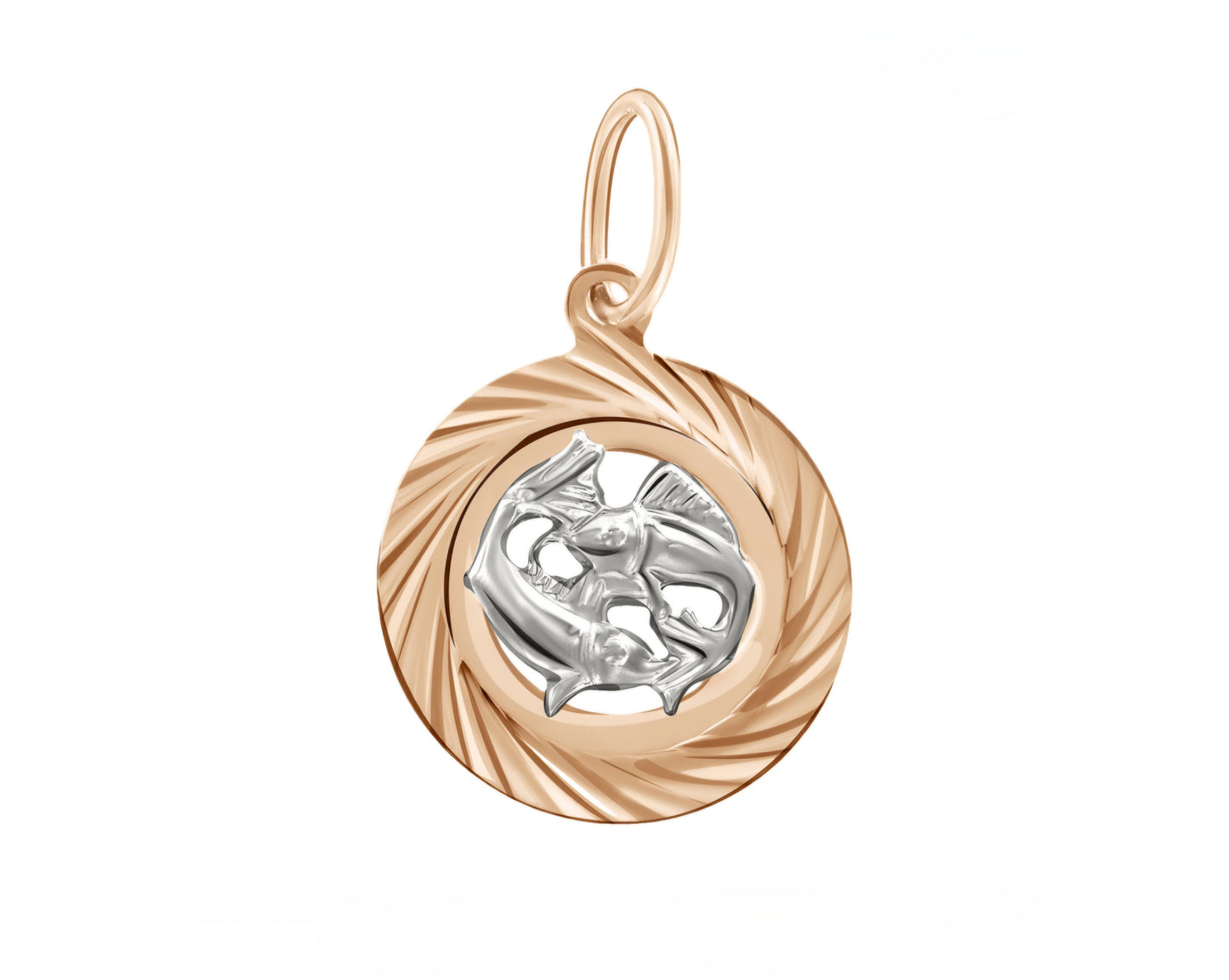 Anhänger Sternzeichen "Fisch" Russisches Rotgold 585 Art. Nr.17212