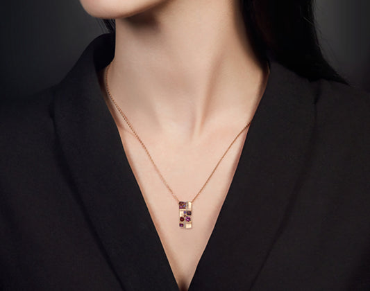 Anhänger mit Amethyst und Granat Art. Nr. 03-3064-00-257-1111-57 P