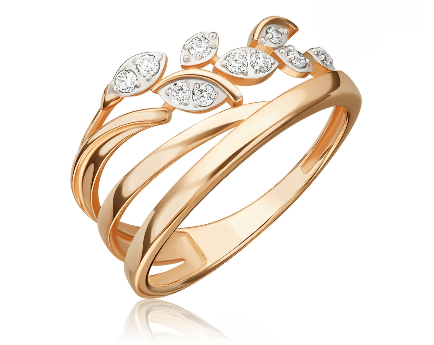 Ring mit Zirkonia Rotgold 585 Art. Nr. 01-5902-00-401-1110 P
