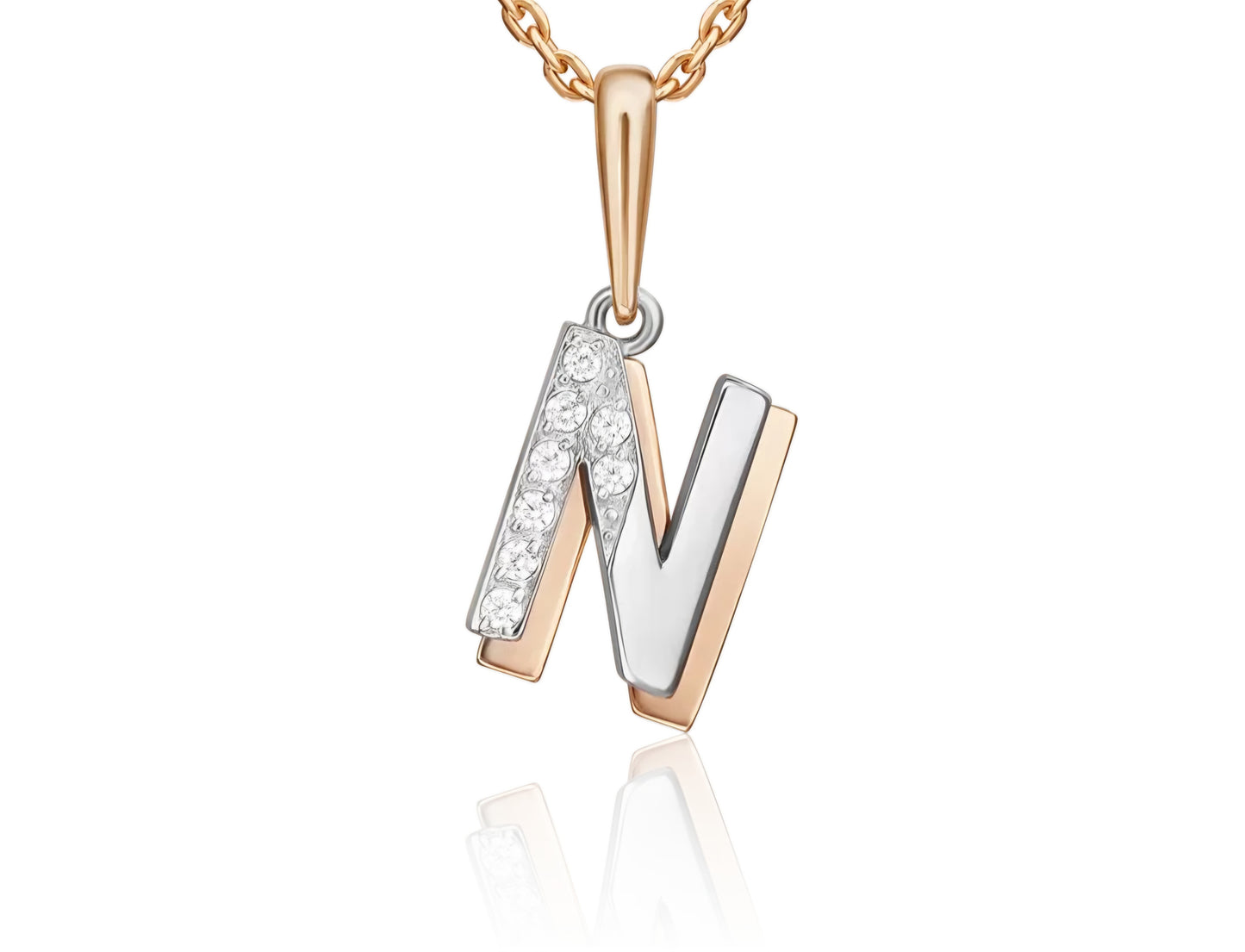 Anhänger mit Zirkonia Rotgold 585 Art. Nr. 03-3419-N-401-1111 P