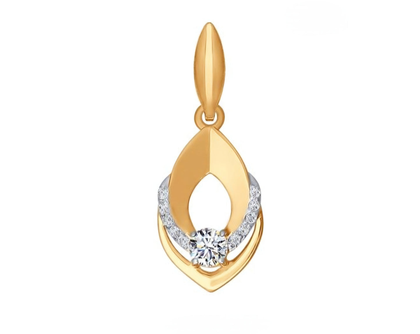 Anhänger mit Zirkonia Russisches Rotgold 585 Art. Nr. 034764