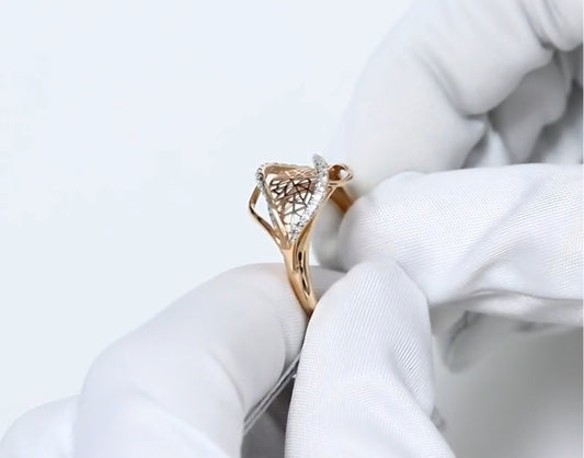 Ring mit Zirkonia Rotgold 585 Art. Nr. 01-4896-00-401-1110-65 P