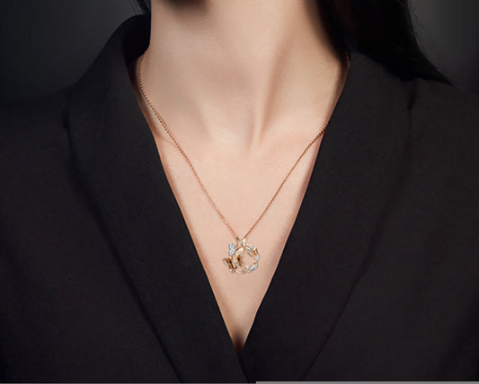 Anhänger mit Zirkonia Rotgold 585 Art. Nr. 03-2949-00-401-1110-48 P