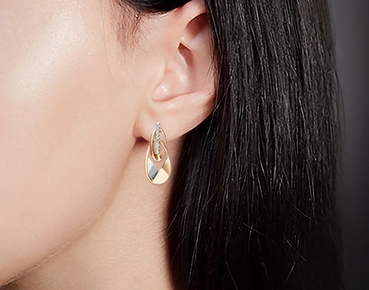 Ohrringe mit Zirkonia Rotgold 585 Art. Nr. 02-4823-00-201-1111 P