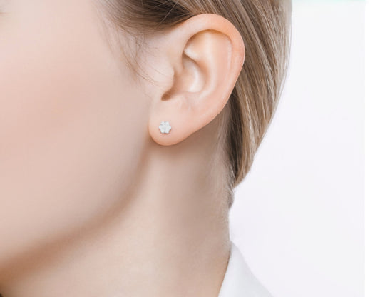 Ohrstecker mit Zirkonia Weißgold 585 Art. Nr. 025796 S