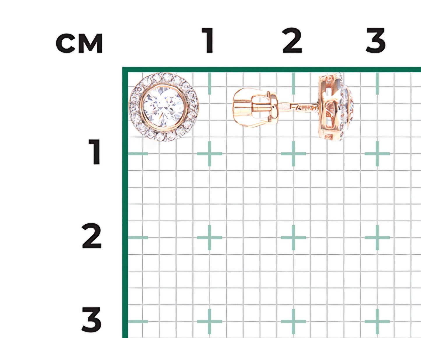 Ohrstecker mit Zirkonia Rotgold 585 Art. Nr. 02-3466-00-501-1110-38 P