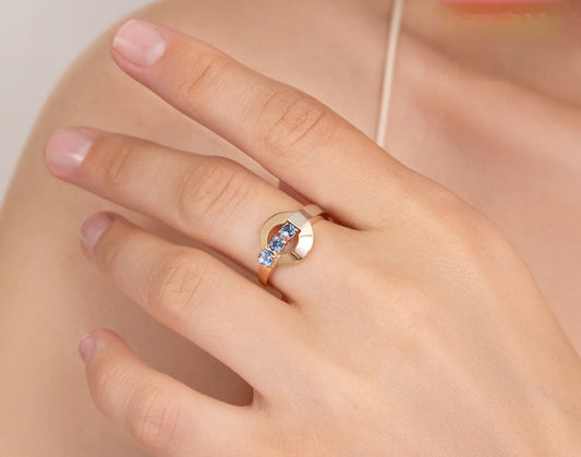 Ring mit Topas Rotgold 585 Art. Nr. 01-5837-00-201-1111 P