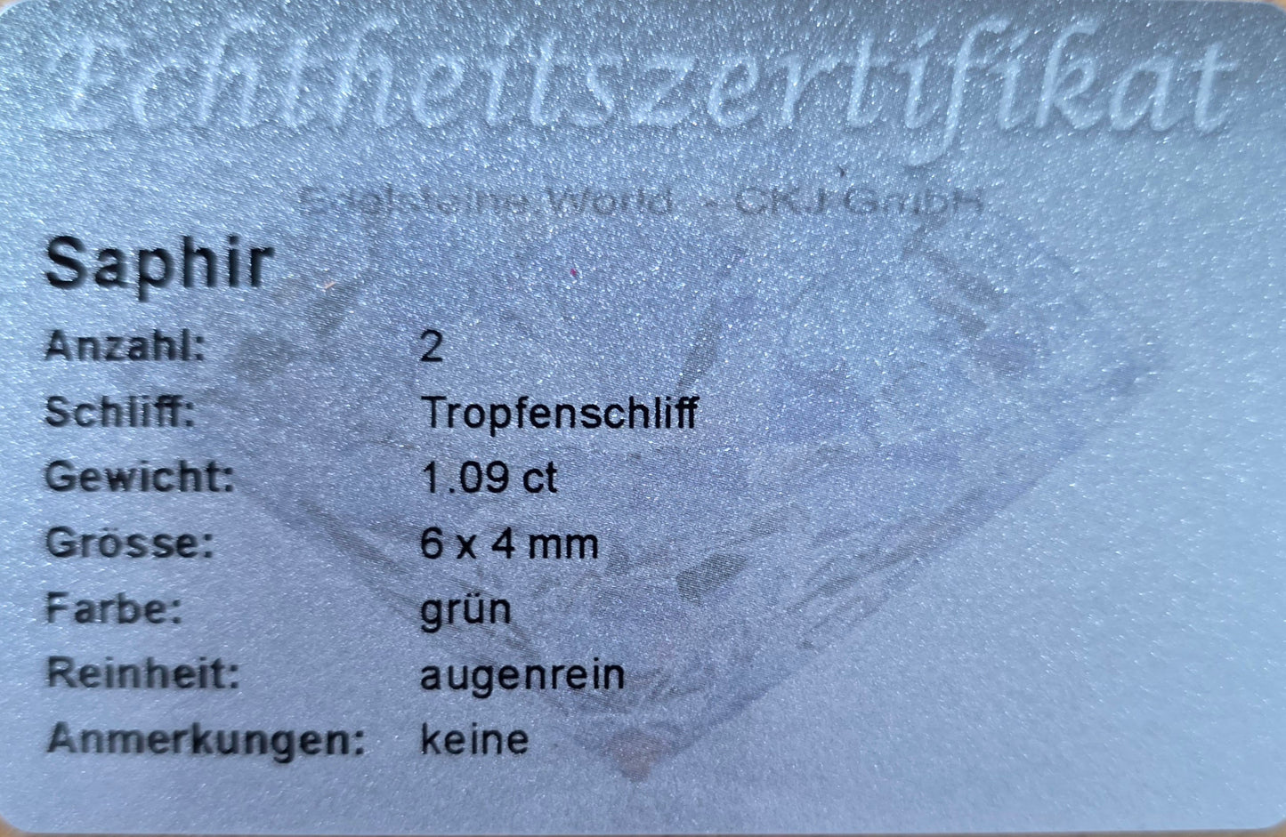 Ohrringe mit Saphir Und Brillanten Rotgold 585 Art. Nr. 64006Sap