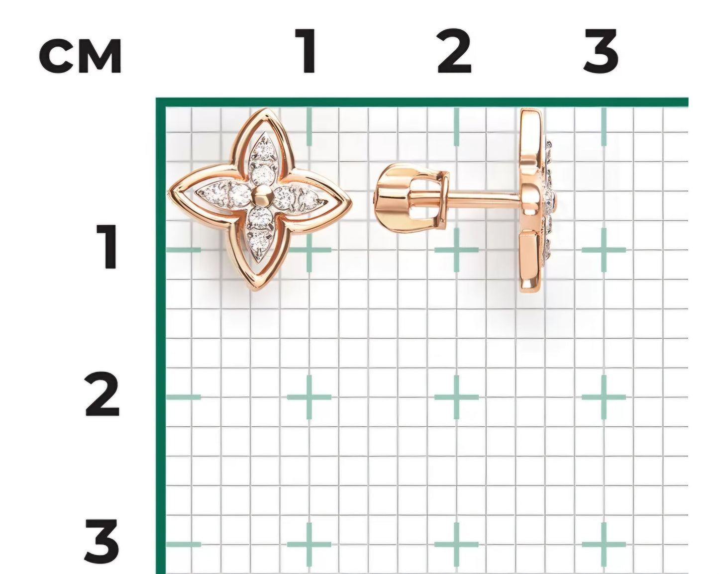 Ohrstecker mit Zirkonia Rotgold 585 Art. Nr. 02-5512-00-401-1110 P