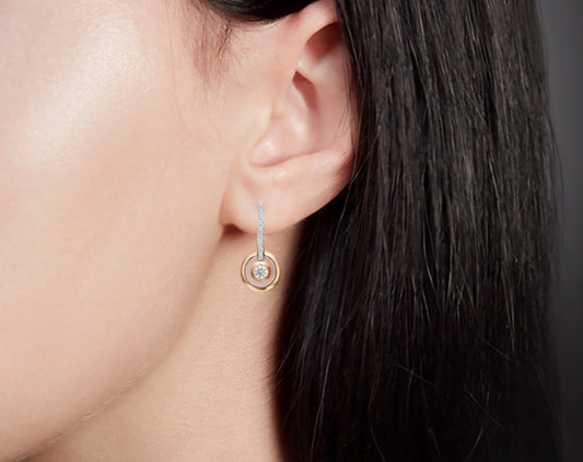 Ohrringe mit Zirkonia Rotgold 585 Art. Nr. 02-4484-00-501-1111-38 P