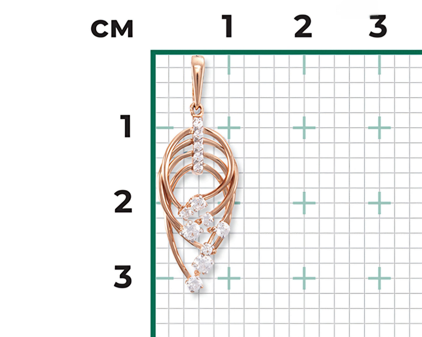 Anhänger mit Zirkonia Rotgold 585 Art. Nr. 03-2995-00-501-1110-67 P