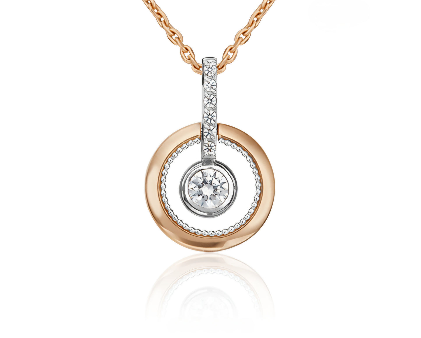 Anhänger mit Zirkonia Rotgold 585 Art. Nr. 03-3007-00-501-1111-38 P