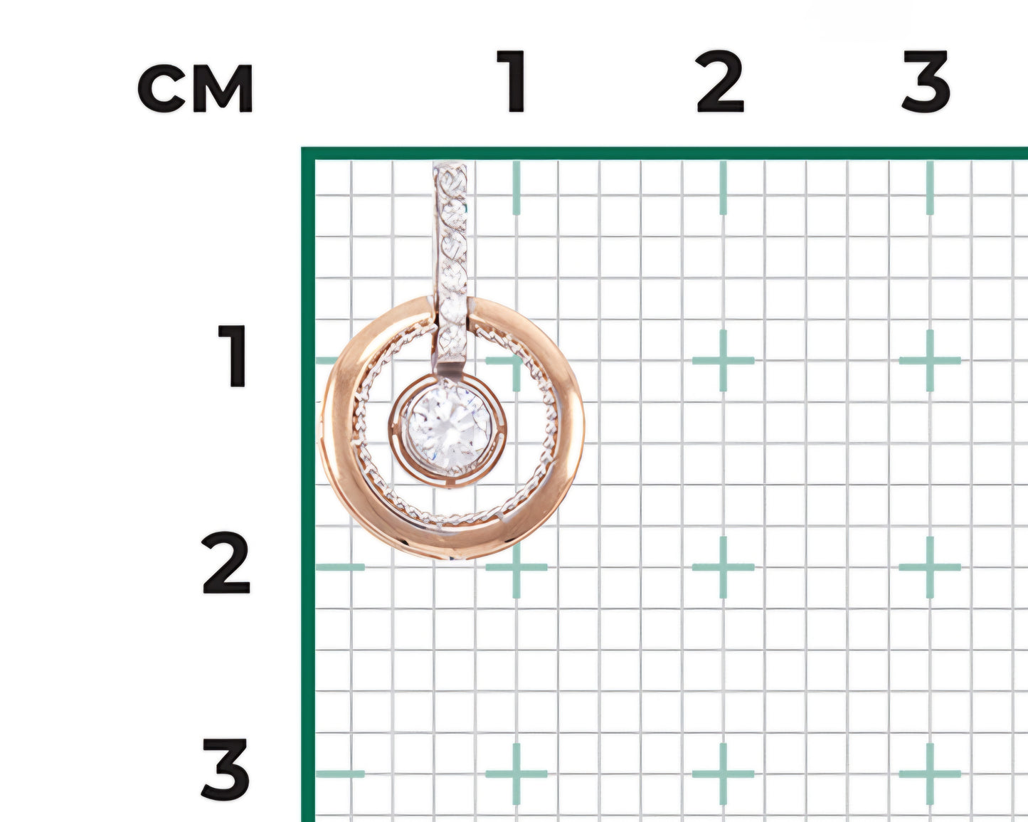 Anhänger mit Zirkonia Rotgold 585 Art. Nr. 03-3007-00-501-1111-38 P