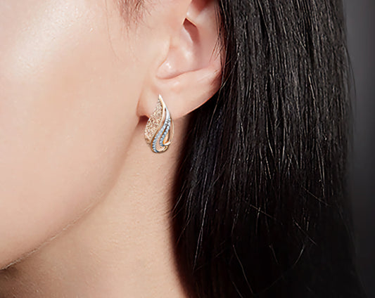 Ohrringe mit Zirkonia Rotgold 585 Art. Nr. 02-3754-00-401-1110-32 P