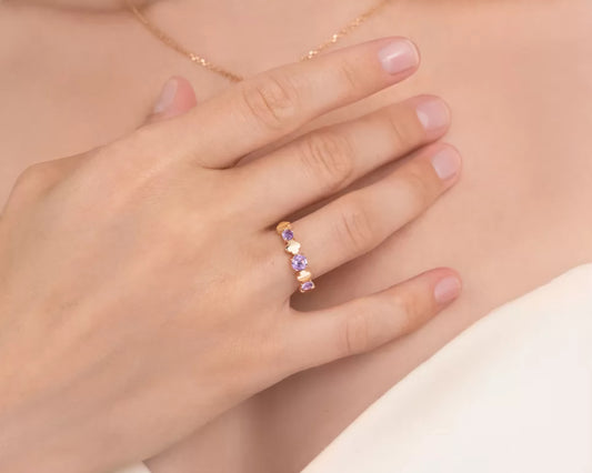 Ring mit Amethyst Rotgold 585 Art. Nr. 01-5835-00-203-1110 P