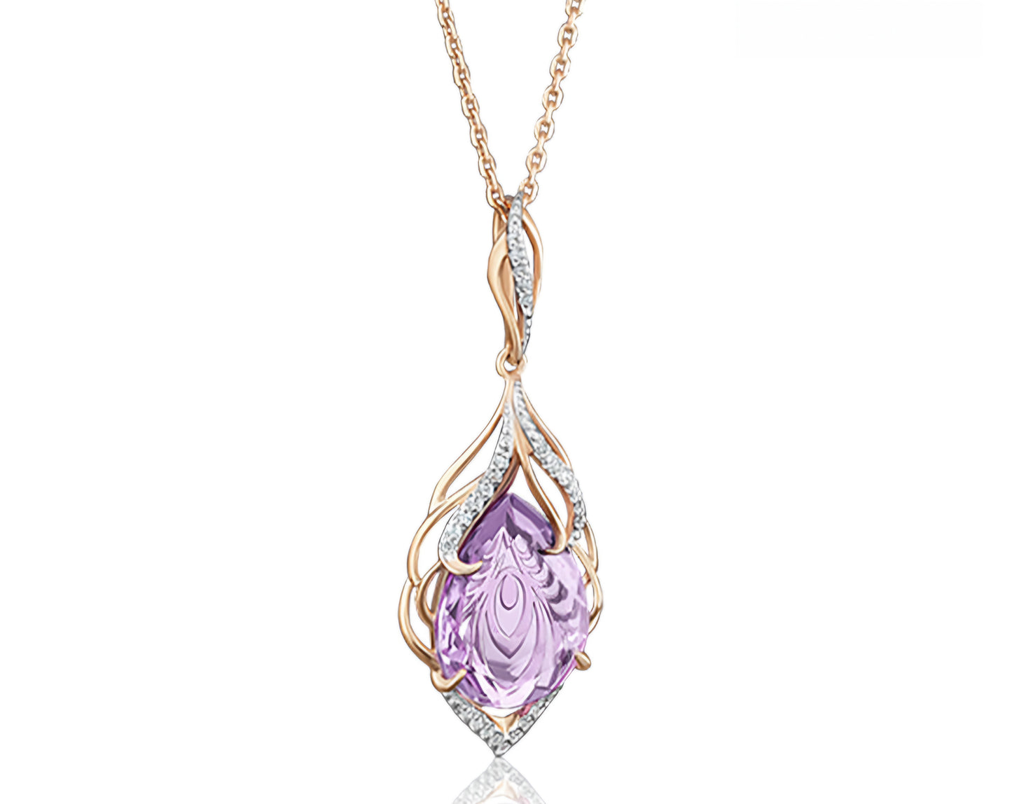 Anhänger mit Amethyst Rotgold 585 Art. Nr. 03-2580-00-209-1110-46 P