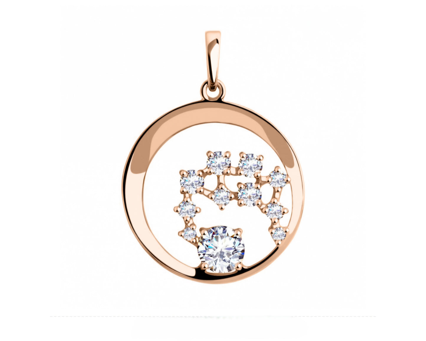 Anhänger mit Zirkonia Russisches Rotgold 585 Art. Nr. 035780
